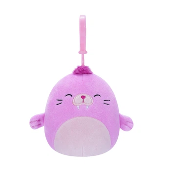М'яка іграшка SQUISHMALLOWS Морж Пепе SQCP00150 на кліпсі 9 см Фуксія