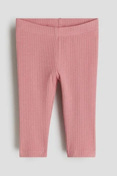 Лосины для девочки в рубчик розовые H&M 86см (400095154)
