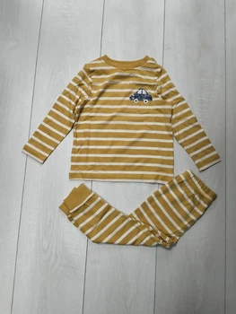 Пижама Автомобиль (кофта и штаны) желтая в полоску 92-98см (400095146)