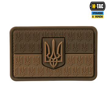 M-Tac нашивка прапор України з гербом рельєфний PVC Coyote