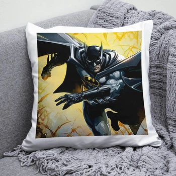 Плюшевая подушка Бэтмен Batman DC Comics квадрат 35х35 см белая