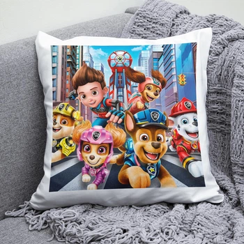 Плюшевая подушка Щенячий патруль PAW Patrol квадрат 35х35 см белая