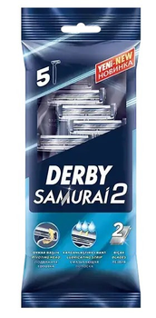 Одноразова бритва з підвійним лезом у поліетиленовому пакеті Derby 5шт