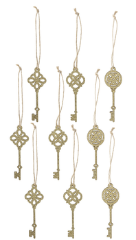 Zestaw ozdób choinkowych Bloomingville Kaley Chrismas key Ornaments 8.5 cm 9 szt (82060040)
