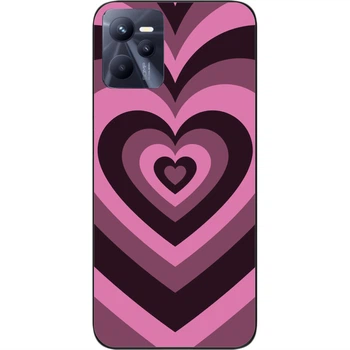 Силіконовий чохол SMTT для Realme C35 з малюнком Сердечки