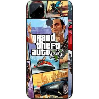 Силиконовый чехол SMTT для Realme C21Y / C25Y с картинкой Игра GTA