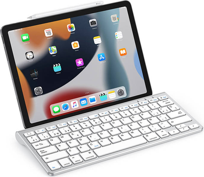 Клавіатура для iPad бездротова Omoton KB088 Срібна (6975969180152)