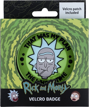 Бейдж на липучці Kite Rick and Morty Зелено-чорний (RM24-3011-1)