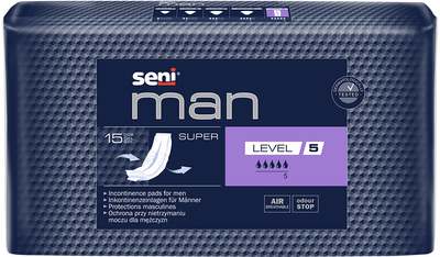 Wkładki urologiczne Seni Man Super Level 5 15 szt (5900516802325)