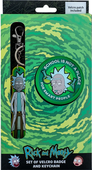 Набір Kite Rick and Morty бейдж на липучці та підвіска Зелений х 2 шт (RM24-3010)