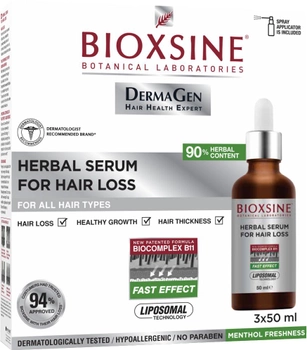 Serum ziołowe Bioxsine DermaGen przeciw wypadaniu włosów 3 szt x 50 ml (8680512630180)