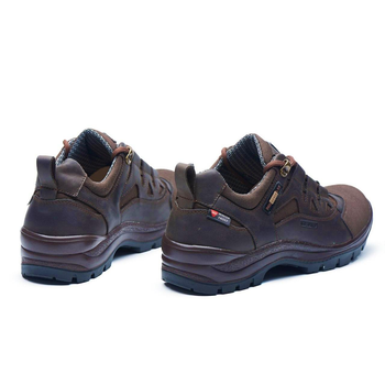 Тактичні кросівки демісезонні PAV 401 коричневі шкіряні з мембраною Winterfrost 41