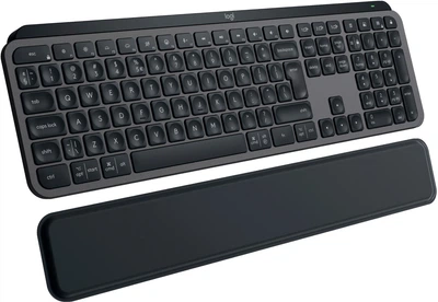 Клавіатура бездротова Logitech MX Keys S PLUS PALMREST Graphite UA (920-011589)