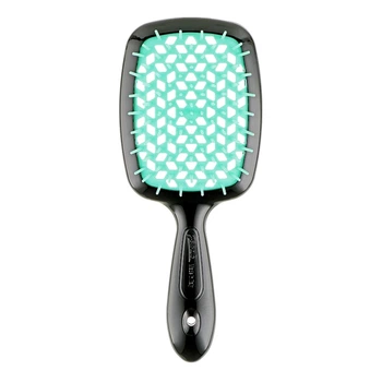 Расческа Janeke SUPER BRUSH Чёрная с бирюзовым 8006060654773