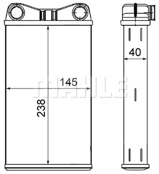 Радіатор пічки Audi A4 00-09, MAHLE/KNECHT (AH7000S)