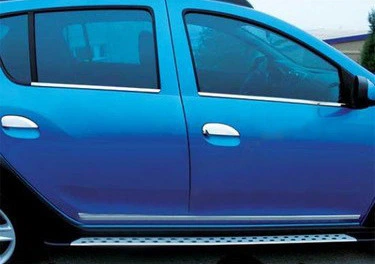 Нержавіюча зовнішня окантовка скла Carmos для Dacia Sandero 2007-2013 років (4 шт) - нержавіюча сталь