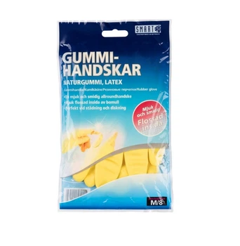 Перчатки резиновые Smart Gummi-Handskar для уборки M/8 Желтые
