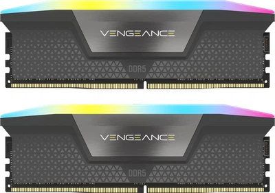 Оперативна пам'ять Corsair 32GB (2x16GB) DDR5 6000MHz Vengeance RGB Black (CMH32GX5M2B6000C30)