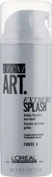 Гель L'oreal Professionnel Tecni Art Extreme Splash Elastic Wet-Look Gel Force 4 еластична фіксація зачіски 150 мл (0000030165403)