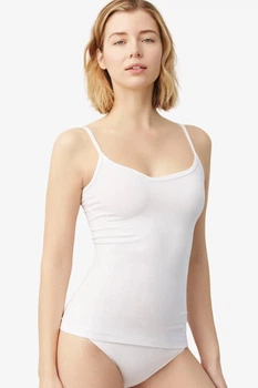 Майка женская на тонких бретелях Ysabel Mоra 19145, white, L