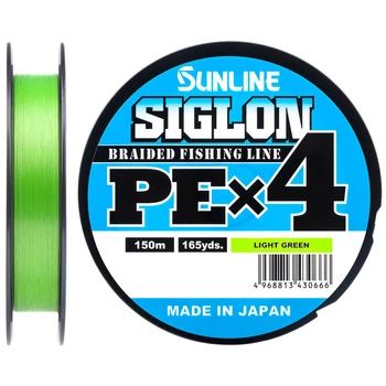 Шнур Sunline Siglon PE х4 150m (салатовий) #1.7/0.223mm 30lb/13.0kg