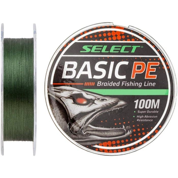 Шнур Select Basic PE 100m (темно-зеленый) 0.20mm 28lb/12.7kg