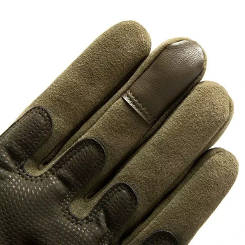 Тактичні рукавички Combat Touch Touchscreen військові Хакі M