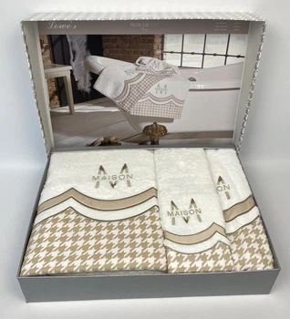 Рушник Maison D'or 3шт Lowe's White-Beige