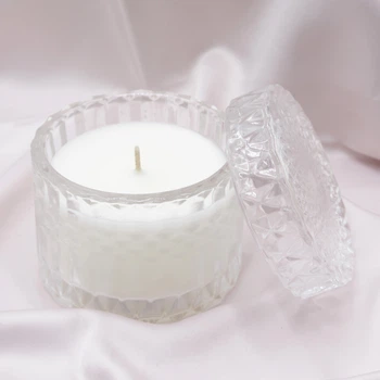 Свеча парфюмированная соевая Sacura morning (Сакура) 30 ч горения с крышкой Bartek Candles