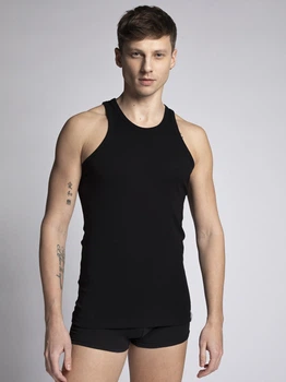 Майка нательная мужская хлопковая Lama 4002TT-02 L Черная (5904577895364)