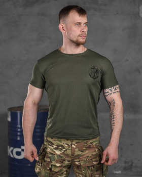 Армейська чоловіча футболка Вірний Назавжди потовідвідна 2XL олива (85911)