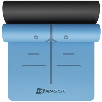 Йога-мат Hop-Sport PU 0,5см 183 x 68см HS-P005GM темно-синий