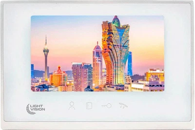 Видеодомофон Light Vision Macao 7" FHD WiFi White (82-00204)