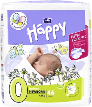 Підгузки дитячі Bella Baby Happy Before Newborn 0-2 кг 46 шт (5900516600716)
