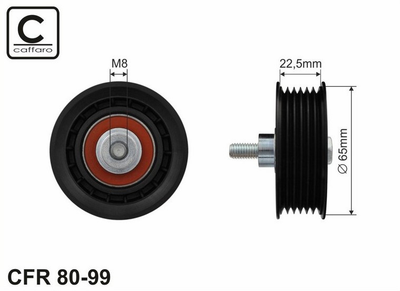 Ролик генератора Caffaro Fiat Ducato III 2.2JTd 06- (CFR80-99F)