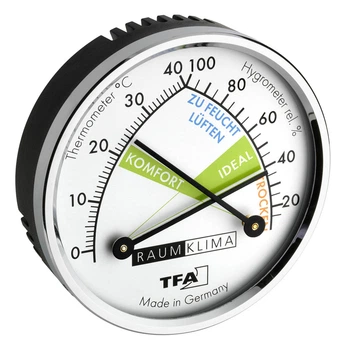 Термогигрометр TFA 452024 цветная шкала d=70