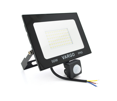 Прожектор LED із датчиком руху Vg-50w, IP65, 6500K, 2700лм. Box