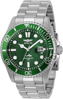 Классические мужские часы Invicta 30020 Pro Diver, инвикта классика, часы с серебристым ремешком