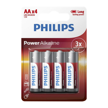 Батарейка Philips AA 4шт Bat Alkaline Power