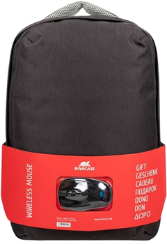 Рюкзак для ноутбука RIVACASE 15.6" + Миша Black (4260709012490)