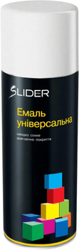Эмаль аэрозольная Slider универсальная 9010 белая матовая 400 мл (000001042)