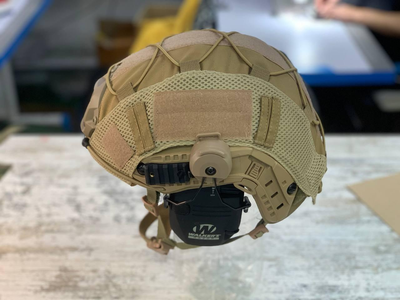 Кавер на каску фаст размер S шлем маскировочный чехол на каску Fast цвет койот армейский