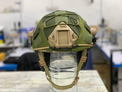 Кавер на каску фаст размер M/L шлем маскировочный чехол на каску Fast цвет олива армейский