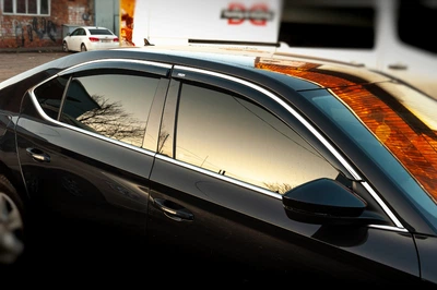 Ветровики с хромом SD (4 шт, Niken) для Skoda Superb 2015-2024 гг