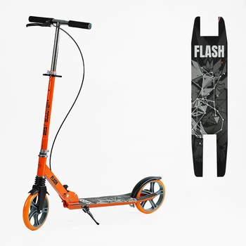 Двоколісний дитячий самокат Best Scooter FL-80811 Помаранчевий для дівчинки мальчика складаний з підсклянником