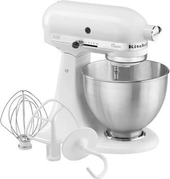 Кухонна машина KitchenAid CLASSIC 5K45SSEWH з відкидним блоком білий
