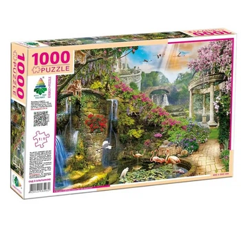 Пазлы 1000 "Сад с беседкой" Эн.4962