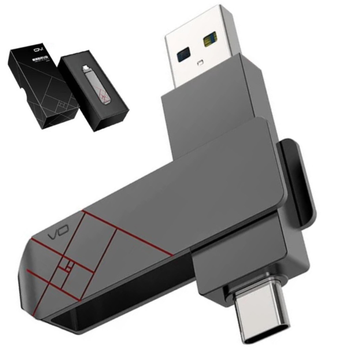 Внешний Твердотельный 2 в 1 USB 3.0 + OTG Type-C SSD накопитель OV PC500 128Gb