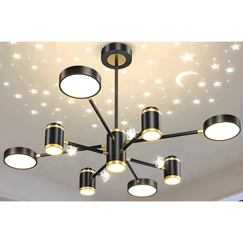 Світильник світлодіодний LED Свет SY-16062/4+4+1 BK+CP 130W+9W