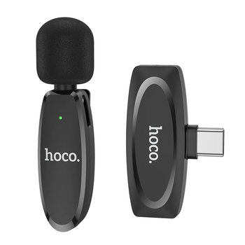 Бездротовий петличний мікрофон HOCO L15 Crystal (Type-C, до 15 м)